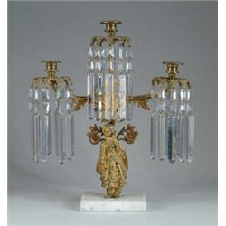THREE BRANCH GIRANDOLE CANDELABRA.