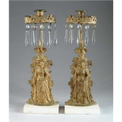 PAIR OF GIRANDOLE CANDLESTICKS.
