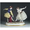 Image 1 : FINE PORCELAIN FIGURAL GROUP OF DANCERS.