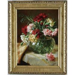 EMMA LEVINIA SWAN (American, 1853-1927) STILL LIFE OF FLOWERS.