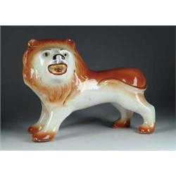 ENGLISH POTTERY LION.