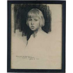 LEOPOLD GOULD SEYFFERT (American, 1887-1956) PORTRAIT OF A GIRL.