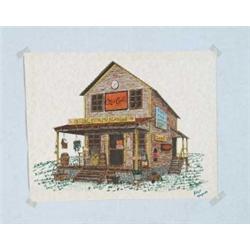 EVAN HUNGATE (American, 20th Century) “STONE MTN MERCANTILE”.