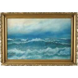 F. MEEKER (Early 20th Century) SEASCAPE.