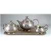 Image 1 : FOUR PIECE SILVER-PLATED TEA SERVICE BY CHRISTOFLE.