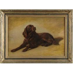 CONRADYN CUNAEUS (Dutch, 1828-1895) THE ATTENTIVE SETTER.