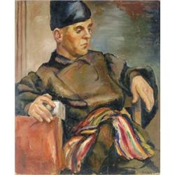 BENCKER (20th Century) DOUBLE SIDED NUDE MAN AND MAN.