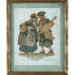 WILLIAM BROWN (American, 20th Century) THANKSGIVING TURKEY.