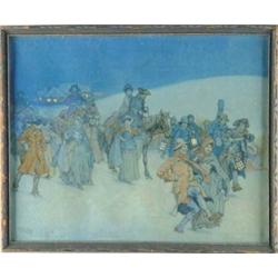 WILLIAM BROWN (American, 20th Century) THE CHRISTMAS REVELERS.