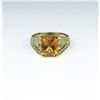 Image 2 : Sophisticated Custom Made Citrine & Diamond Ring