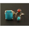Image 1 : Lot of 2 Turquoise Rings