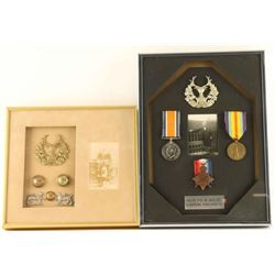 Lot of 2 Scottish Framed Medals with Photos