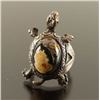 Image 2 : Turtle Ring with Stone Shell