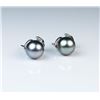 Image 2 : Lovely Pair of South Sea Black Pearl Earrings