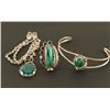 Image 1 : Malachite & Sterling Jewelry Set