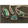 Image 2 : Malachite & Sterling Jewelry Set