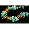 Image 2 : Turquoise Nugget & Amber Necklace