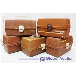 (5) Brown "Old Pal" Tackle Boxes