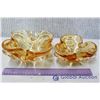 Image 4 : Set of (3) Art Glass Bowls (Amber/Yellow)