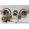 Image 2 : Set Of (3) 70's Retro Gem Lamps (Working)