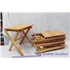 Image 1 : (4) Small Wooden Folding Tables (13.5"x 11.5" x 11.5")