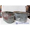 Image 3 : (2) Vintage Metal Tubs