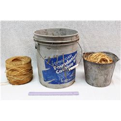 (2) Buckets and (2) Rolls of Twine
