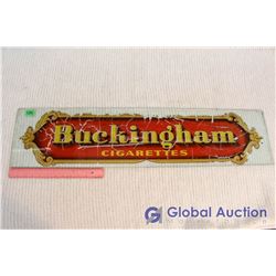 Glass Buckingham Cigarettes Sign (36" x 9")