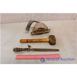 (3) Vintage Hand Tools (Hammer, File)