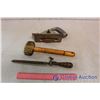 Image 2 : (3) Vintage Hand Tools (Hammer, File)