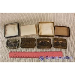 (4) Belt Buckles (Custom Harvesters, Massey Ferguson)