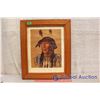 Image 1 : Edmond Morris 1908 First Nation Chief Framed Print (20" x 16")