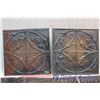 Image 1 : (5) Vintage Tin Ceiling Tiles (20" x 20")