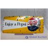Image 1 : Enamel Pepsi Sign Single Sided (29.4"x12.4")