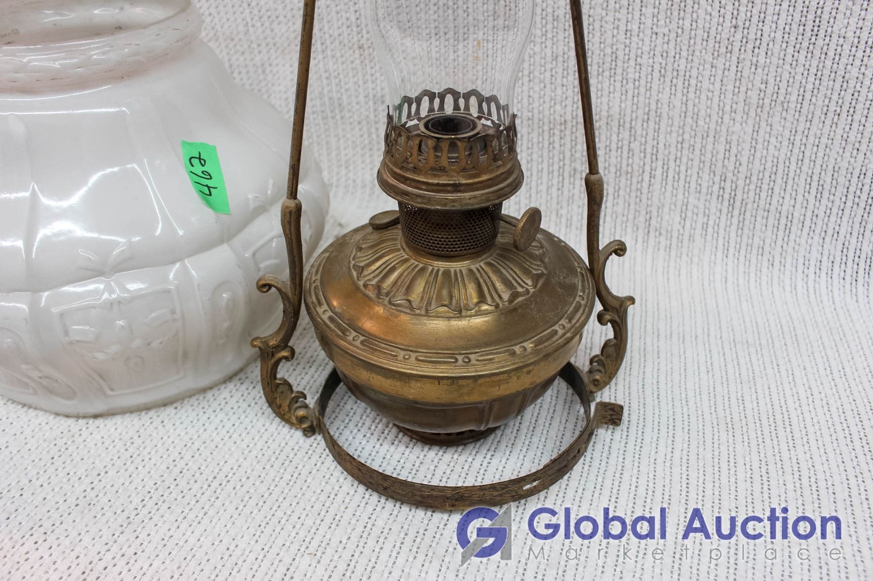 Vintage Aladdin Hanging Coal Oil Lamp