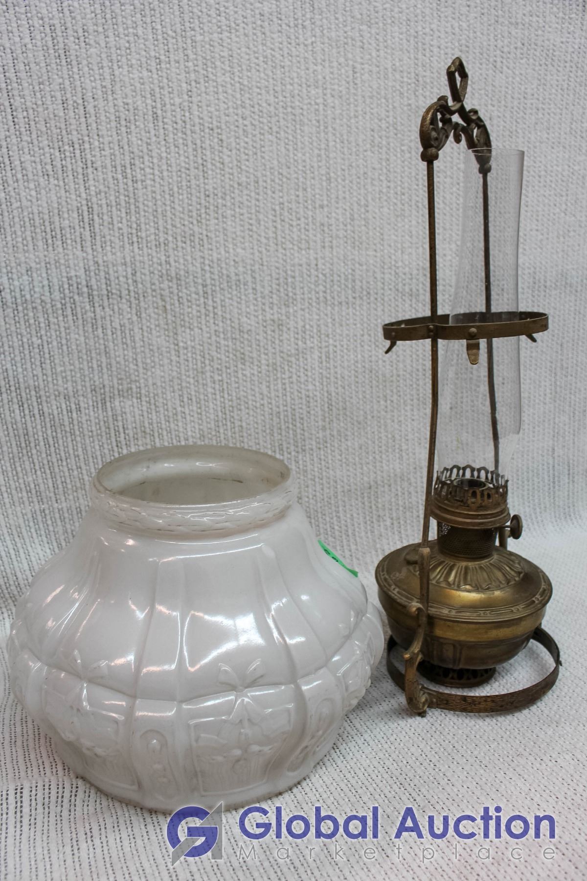 Vintage Aladdin Hanging Coal Oil Lamp