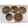 Image 2 : Assorted Chrome Hub Caps (5) - Pontiac & Plymouth