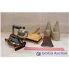 Image 1 : Gas Iron and Trivet, Axe Head, Wool Carters, Misc