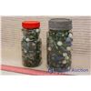 Image 2 : (2) Glass Jars of Marbles