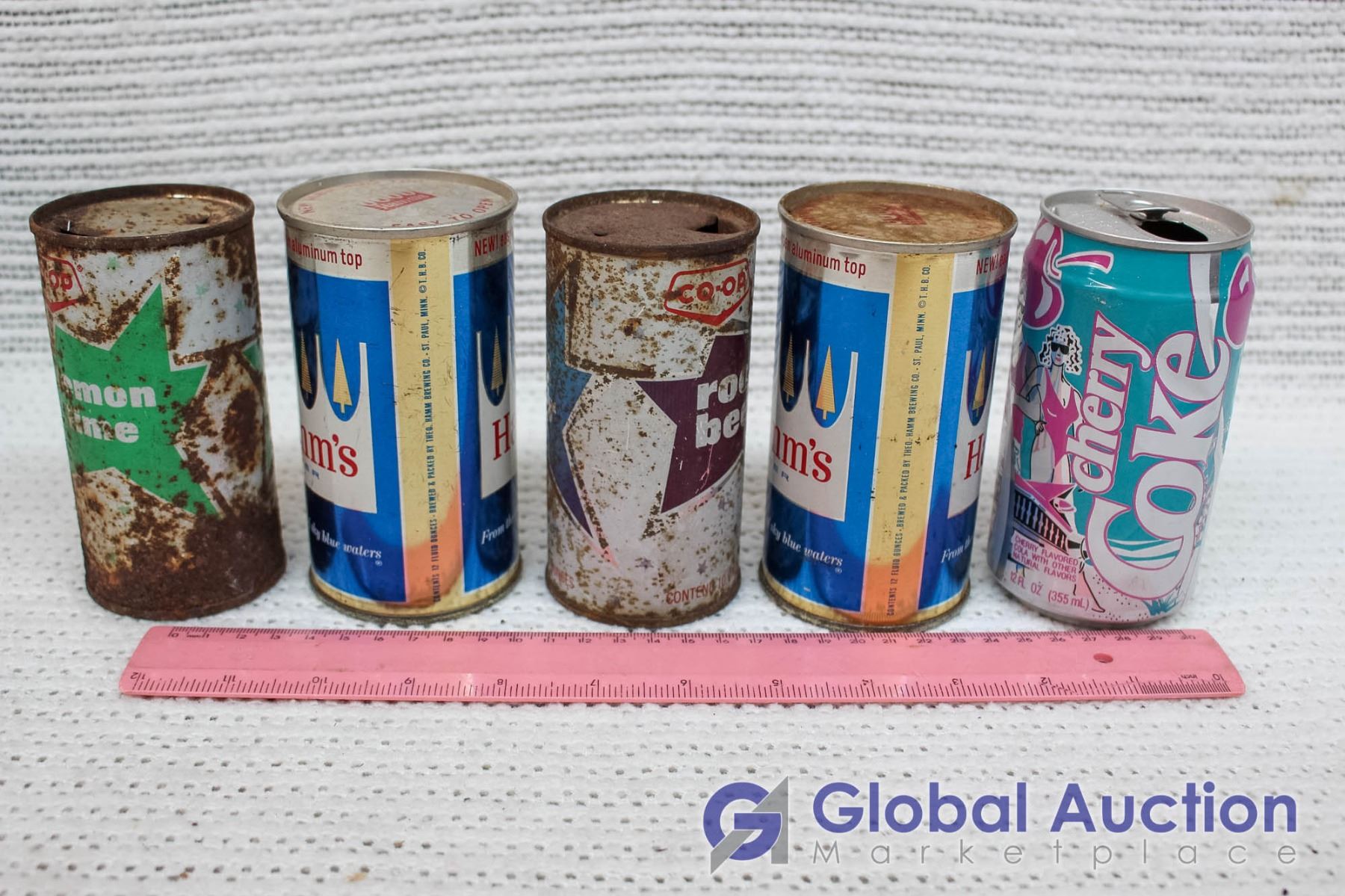 (5) Vintage Soda Cans