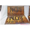 Image 2 : (4) Metal Not Fertilized Signs