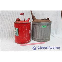 (2) Galvanized Gas Cans