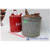 Image 2 : (2) Galvanized Gas Cans
