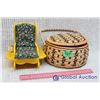 Image 1 : Sewing Basket and Pin Cushion w/Accessories