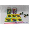 Image 1 : Lot of Di-cast Metal Mighty Mini Tanks (6), Jigsaw Puzzles (2), And Other