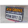 Image 1 : Vintage Ash Grove Portland Cement Porcelain Sign