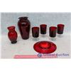Image 2 : (4) Cups, (2) Vase and a Plate