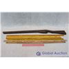 Image 1 : Wooden Toy Gun and Collection of Advertising Meter Sticks