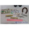 Image 2 : Lot Of Licence Plates, Vehicle Badges W/ Toy Robot