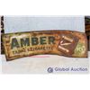Image 1 : Vintage Amber Cigarettes Metal Sign, 46"x15"